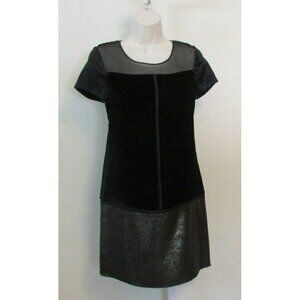 DVF Diane von Furstenberg Ethan black dress velvet sequin tunic sheer New 4